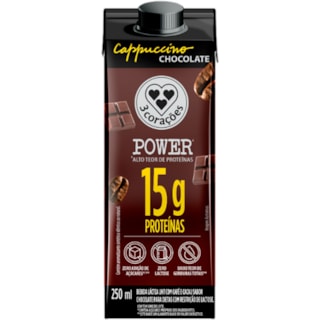 Bebida Láctea 3 Corações Cappucino Chocolate 250ml