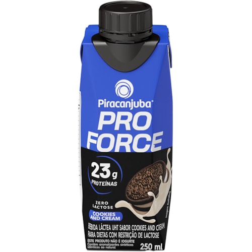 Bebida Láctea Piracanjuba Pro Force Sabor Cookies n' Cream 250ml