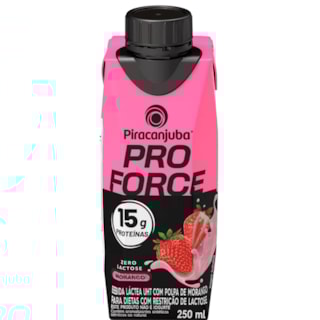 Bebida Láctea Piracanjuba Whey Pro Force Sabor Morango 250ml