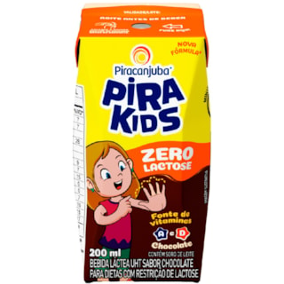 Bebida Láctea Pirakids Chocolate Zero Lactose 200ml