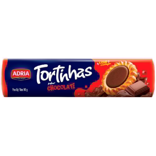 Biscoito Adria Tortinhas Chocolate 140g