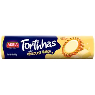 Biscoito Adria Tortinhas Chocolate Branco 140g