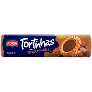 Biscoito Adria Tortinhas Chocolate com Avelã 140g