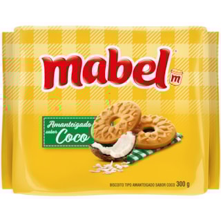Biscoito Amanteigado Mabel Sabor Coco 300g