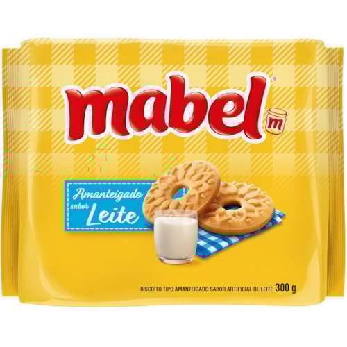 Biscoito Amanteigado Mabel Sabor Leite 300g