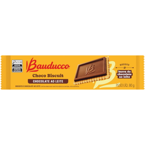 Biscoito Bauducco Choco Biscuit ao Leite 80g