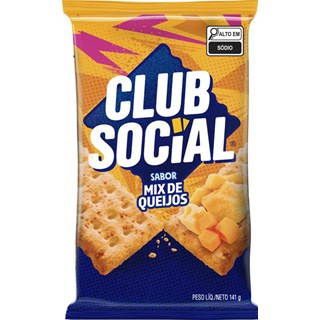 Biscoito Club Social Sabor Mix de Queijo 141g