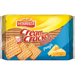 Biscoito Cream Cracker Crocks Vitarella Queijo 400g