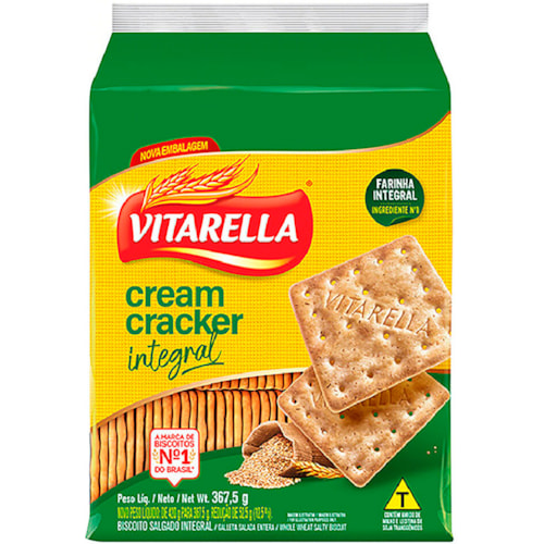 Biscoito Cream Cracker Vitarella Integral 350g