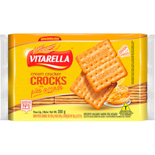 Biscoito Cream Cracker Vitarella Pão Assado 350g