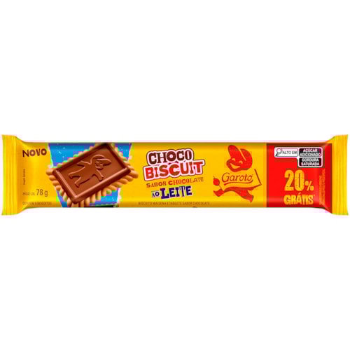 Biscoito Garoto Choco Biscuit Ao Leite 78g Promo