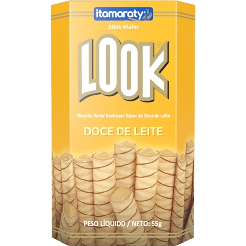 Biscoito Look Wafer Doce de Leite 55g