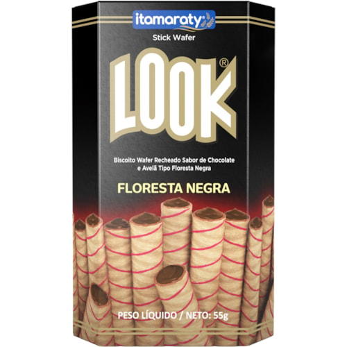 Biscoito Look Wafer Floresta Negra 55g