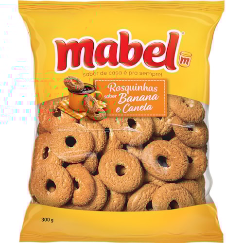 Biscoito Mabel Rosquinha Sabor Banana e Canela 300g