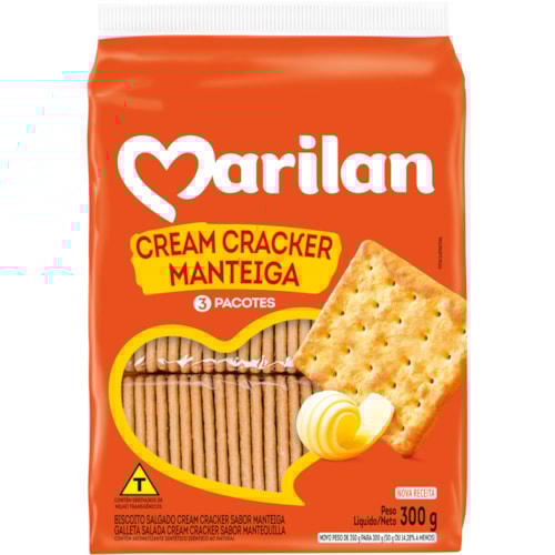 Biscoito Marilan Cream Cracker Manteiga 300g