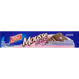 Biscoito Mousse Black Morango Zabet 145g
