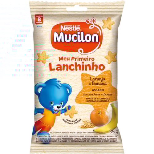 Biscoito Mucilon Meu Primeiro Lanchinho Laranja Banana 35g