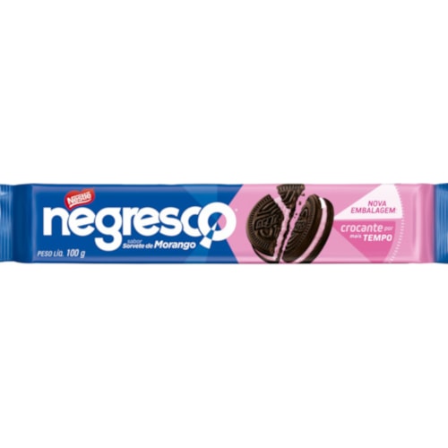 Biscoito Negresco Recheado Morango 100g