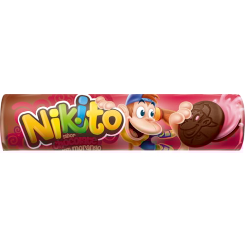 Biscoito Nikito Recheado Chocolate com Morango 135g