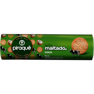 Biscoito Piraquê Leite Maltado Coco 132g