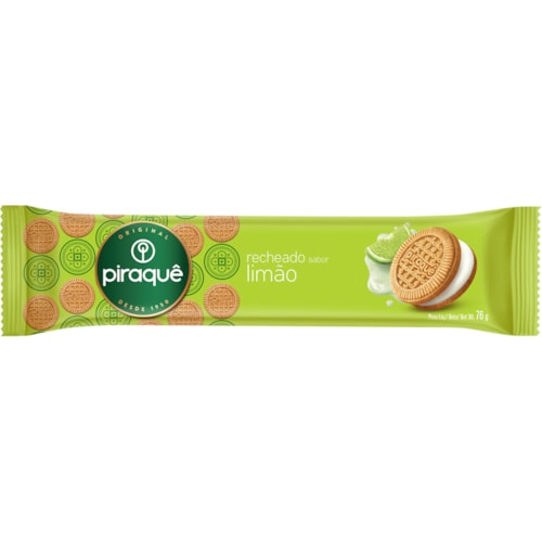 Biscoito Piraquê Recheado Limão 76g