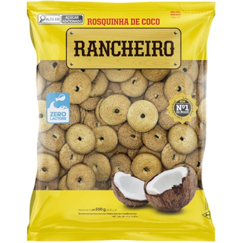 Biscoito Rancheiro Rosquinha Sabor Coco 500g