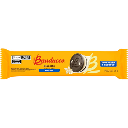 Biscoito Recheado Bauducco Baunilha 108g