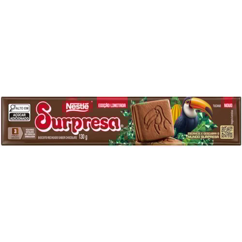 Biscoito Recheado Nestlé Surpresa Sabor Chocolate 130g