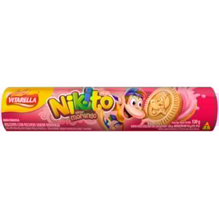 Biscoito Recheado Nikito Morango 120g