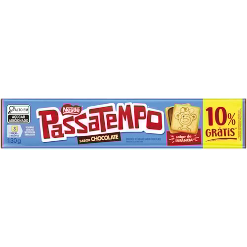 Biscoito Recheado Passatempo Sabor Chocolate 130g Promo