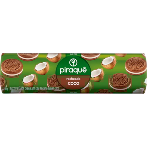 Biscoito Recheado Piraquê Coco 160g
