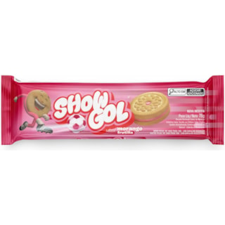 Biscoito Recheado Show Gol Sabor Morango 76g