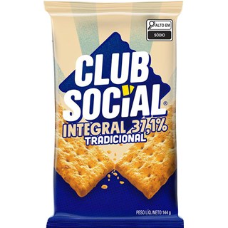 Biscoito Salgado Club Social Integral 144g