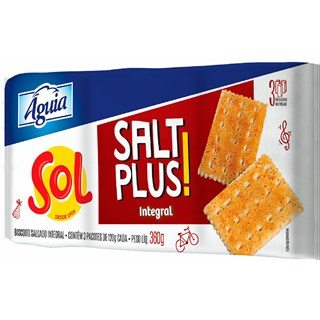 Biscoito Salgado Sol Salt Plus Integral 360g