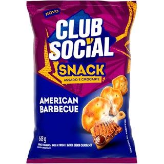 Biscoito Snack Club Social American Barbecue 68g