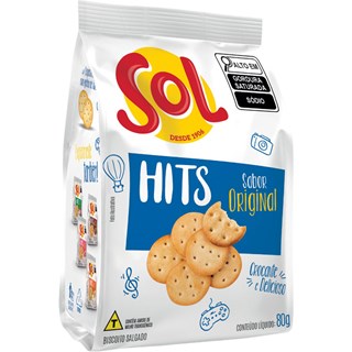Biscoito Sol Hits Sabor Original 80g