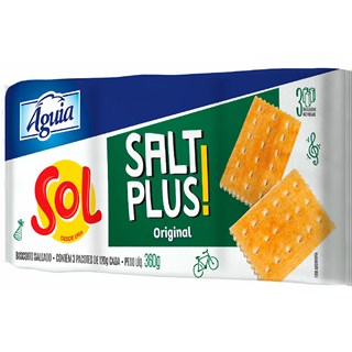 Biscoito Sol Salt Plus 360g