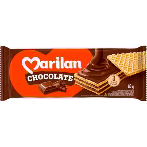 Biscoito Wafer Marilan Chocolate 80g