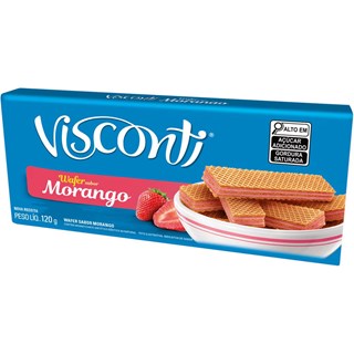 Biscoito Wafer Visconti Morango 120g