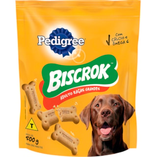 Biscoitos Caninos Biscrok Adulto Raças Grandes 500g