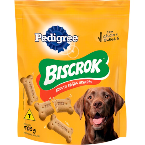Biscoitos Caninos Biscrok Adulto Raças Grandes 500g