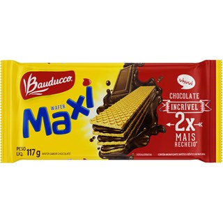 Biscoitos Wafers Bauducco 117g Maxi Chocolate