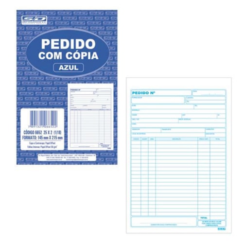 Bloco Pedido São Domingos Com Cópia 1/18 25x2 Vias