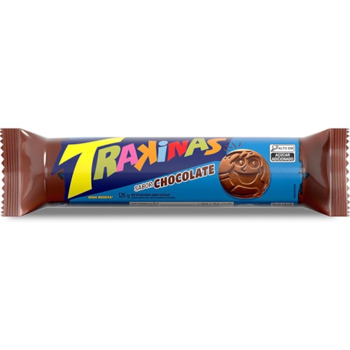 Bolacha Trakinas Recheada Chocolate 126g
