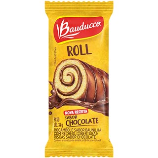 Bolo Bauducco Roll Chocolate 34g