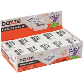 Borracha Bazze Wave Branca N40 40 Unidades