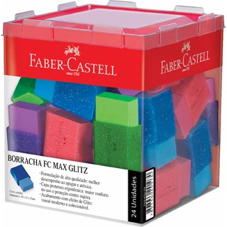 Borracha Escolar Faber-Castell Max Glitz 24 Unidades