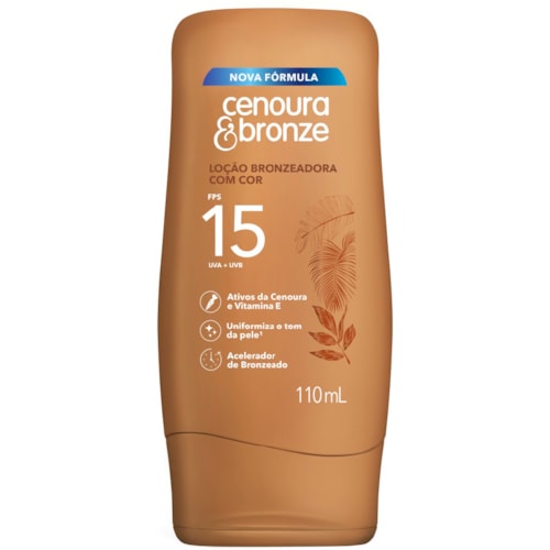 Bronzeador Cenoura & Bronze com Cor FPS15 110ml