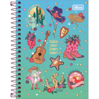 Caderno 1/4 Tilibra West Girl 1 Matéria 80 Folhas