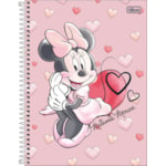 Caderno 1 Matéria Minnie Light Espiral Capa Dura Universitário Tilibra